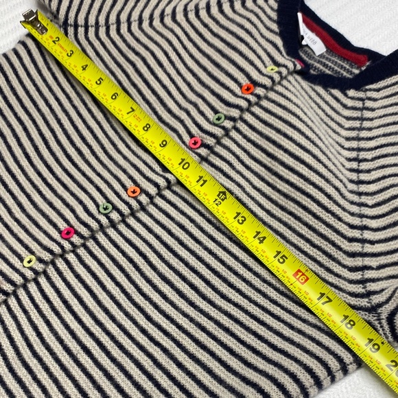 Tabitha Webb Striped Lambswool Cardigan Nautical Preppy Eclectic Artsy Large - Picture 10 of 11